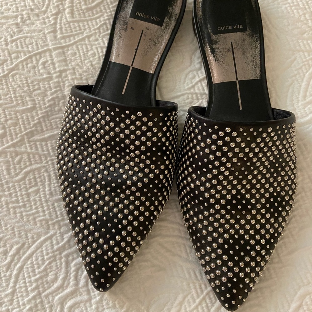 Dolce Vita Elvah Black Studded Mule size 8